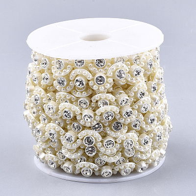 ABS Plastic Imitation Pearl Beaded Trim Garland Strand AJEW-S073-28-1