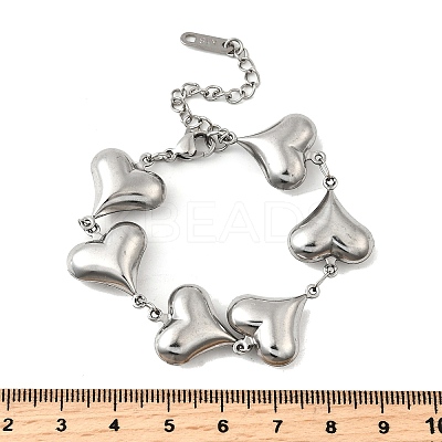 304 Stainless Steel Link Bracelets for Women BJEW-Q041-01D-P-1
