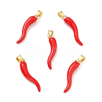 Brass Enamel Pendants KK-G416-54-1