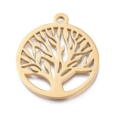 Ion Plating(IP) 304 Stainless Steel Pendants STAS-L245-016G-1