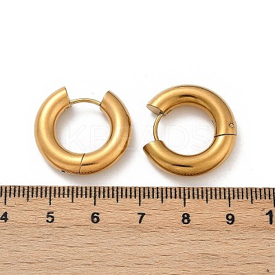 202 Stainless Steel Polishing Hoop Earrings EJEW-M106-02G-03-1
