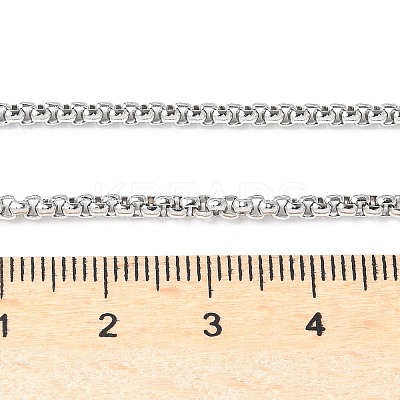Tarnish Resistant 201 Stainless Steel Box Chains Necklaces NJEW-L416-02-2.5mm-1