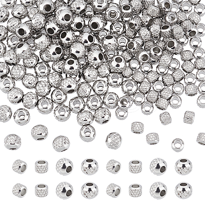 200Pcs 2 Style 304 Stainless Steel Beads STAS-DC0005-27-1
