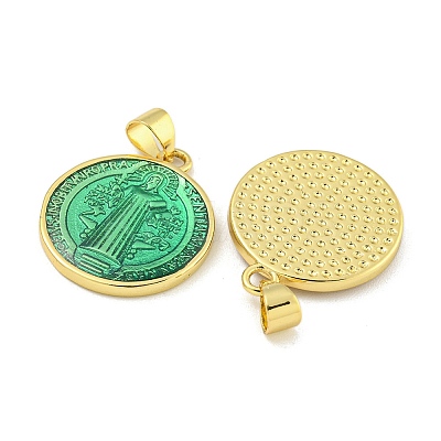 Rack Plating Brass Enamel Pendants KK-Z053-21G-1
