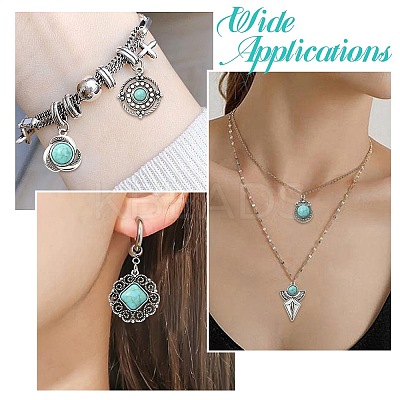 15Pcs 15 Styles Synthetic Turquoise Pendants FIND-CJ0004-26-1