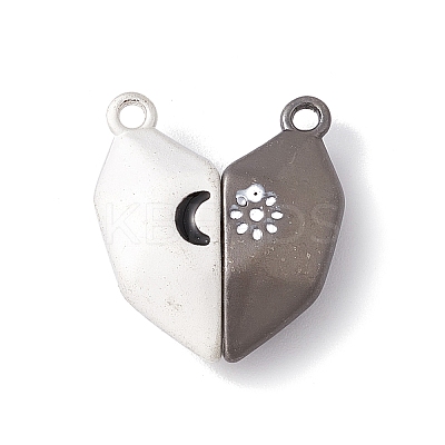 Love Heart Alloy Magnetic Clasps FIND-C013-02B-1