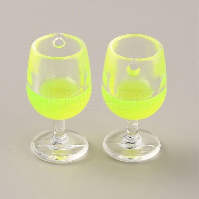 Transparent Resin Pendants RESI-WH0026-48G-1