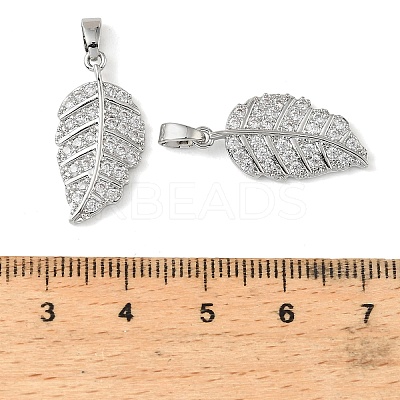 Brass Micro Pave Clear Cubic Zirconia Charms KK-A290-01B-P-1