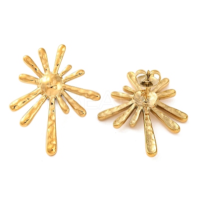 Ion Plating(IP) 304 Stainless Steel Stud Earrings EJEW-G395-30G-1