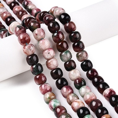 Dyed Natural White Jade Beads Strands G-T138-D25-1