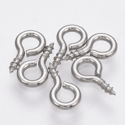 Tarnish Resistant 304 Stainless Steel Screw Eye Pin Peg Bails STAS-Q224-03B-1