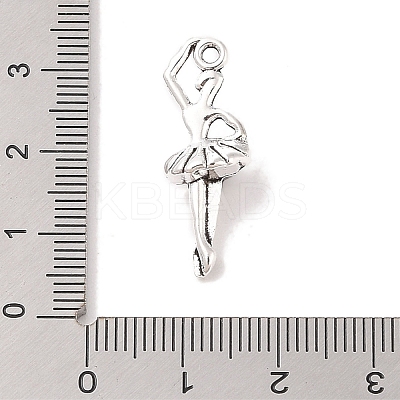 Tibetan Style Alloy Ballerina/Ballet Dancer Pendants X-TIBEP-Q043-162-RS-1