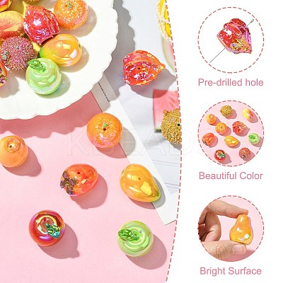 Electroplate Opaque Resin Beads RESI-CJC0006-037-1