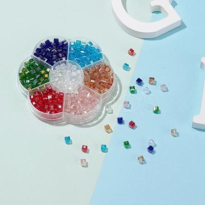 350Pcs 7 Colors Electroplate Glass Beads EGLA-YW0001-10-1