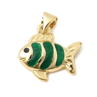 Brass Enamel Pendants KK-H267-116B-1