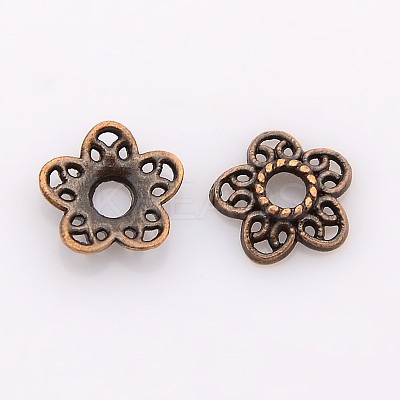 Tibetan Style Alloy Bead Caps LS-K0P34061-1