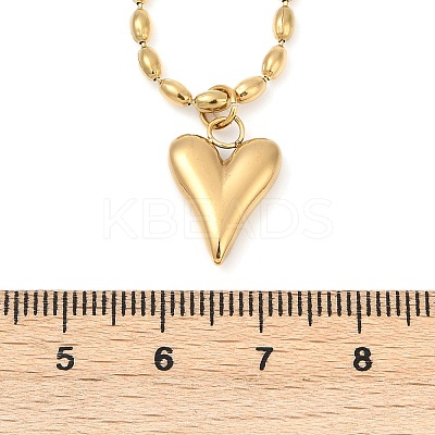 304 Stainless Steel Heart Pendant Necklaces for Women LS-NJEW-Z072-04G-1