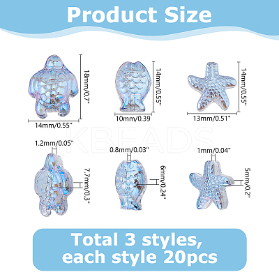DIY Tortoise Starfish Fidh Beads Findings Kits DIY-NB0013-92-1
