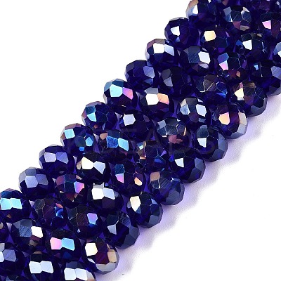 Electroplate Glass Beads Strands EGLA-A044-T8mm-B06-1
