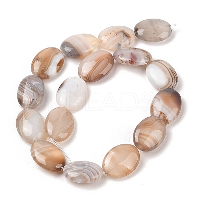 Natural Striped Agate/Banded Agate Beads Strands G-Q182-01K-1