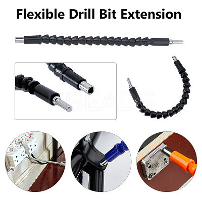 4Pcs 4 Colors Plastic and Carbon Steel Electric Drill Hose Connection Shaft FIND-DC0005-42-1