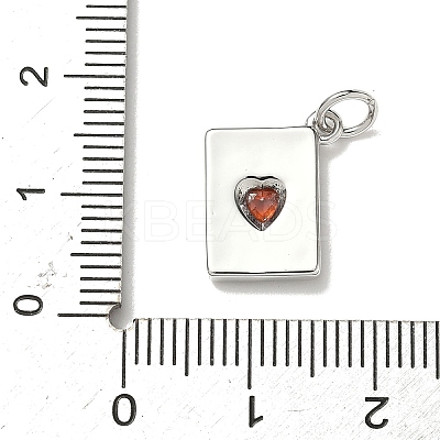 Brass Micro Pave Cubic Zirconia Charms KK-I276-52P-1