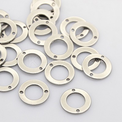 Tarnish Resistant Flat Roud 304 Stainless Steel Links connectors STAS-N037-02-1