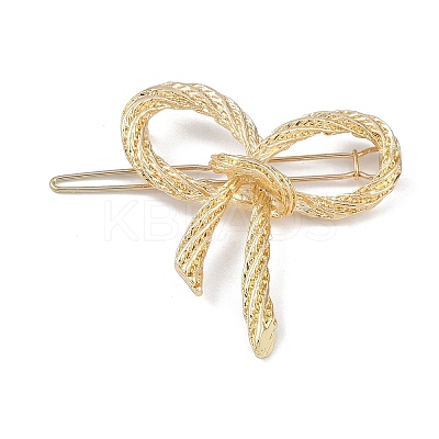 Bowknot Alloy Hair Barrettes AJEW-A056-03B-G-1