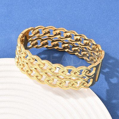 304 Stainless Steel Bangles for Women BJEW-Z155-04G-1