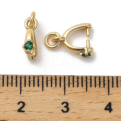 Brass Micro Pave Cubic Zirconia Cup Pearl Peg Bails Pin Pendants KK-S397-06A-1