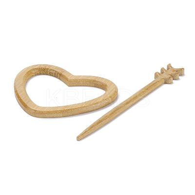 Heart Wood Brooches JEWB-C010-06-1