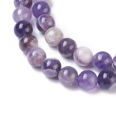 Natural Chevron Amethyst Beads Strands G-I222-8mm-01-1