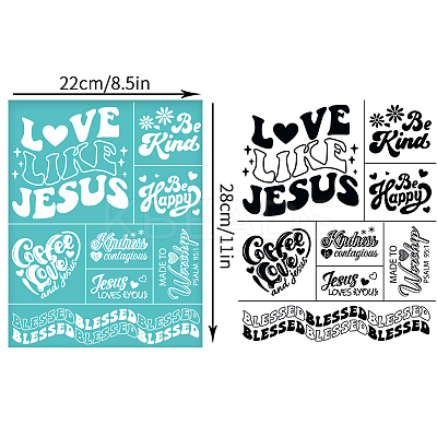 Self-Adhesive Silk Screen Printing Stencil DIY-WH0338-351-1