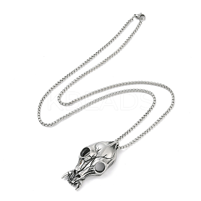 Non-Tarnish 201 Stainless Steel Pendant Necklaces NJEW-C034-37P-1