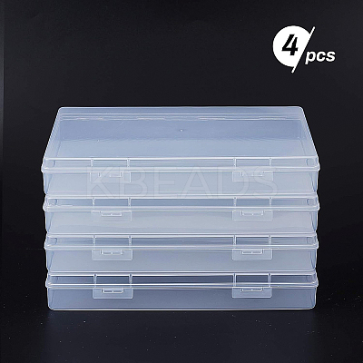 Transparent Plastic Bead Containers CON-BC0006-06B-1