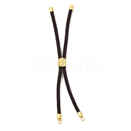 Twisted Nylon Cord Silder Bracelets DIY-B066-03G-08-1