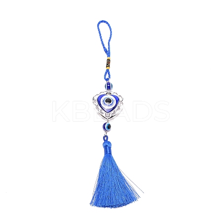 Alloy & Glass Pendant Decorations LS-HJEW-WH0017-27-1