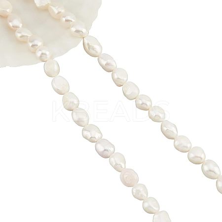 Natural Baroque Pearl Keshi Pearl Beads Strands PEAR-NB0001-49-1