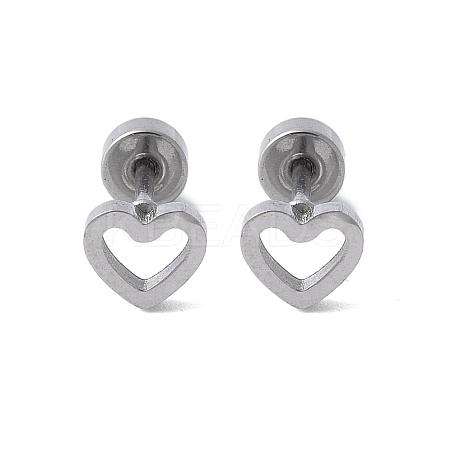 304 Stainless Steel Stud Earrings for Women LS-EJEW-E603-05E-P-1