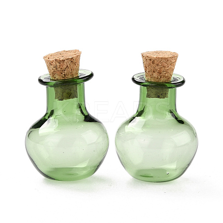 Round Glass Cork Bottles Ornament GLAA-D002-03B-1