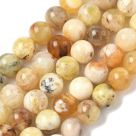 Natural Yellow Opal Beads Strands LS-G-I213-18-8mm-1