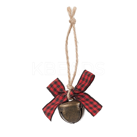 Iron Bell Pendant Decoration HJEW-JM02248-01-1
