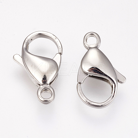 Tarnish Resistant 304 Stainless Steel Lobster Claw Clasps LS-STAS-I082-14P-03-1