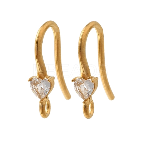 304 Stainless Steel Earring Hooks STAS-D310-01G-03-1