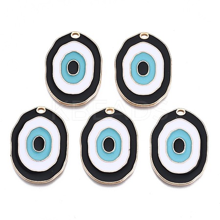 Alloy Enamel Pendants ENAM-N054-59A-RS-1