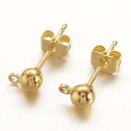 Brass Post Earring Findings EC593-G-1