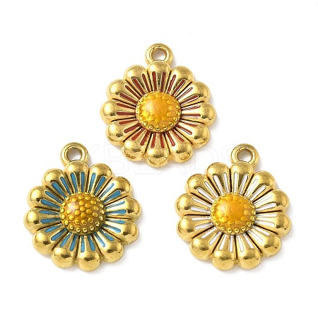 304 Stainless Steel Enamel Pendants STAS-D369-26G-1