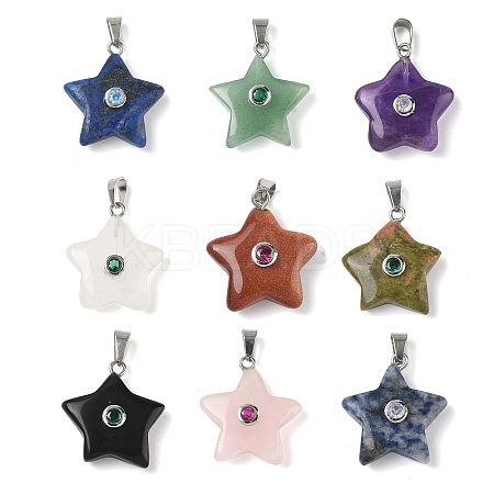Gemstone Pendants G-P599-06P-1