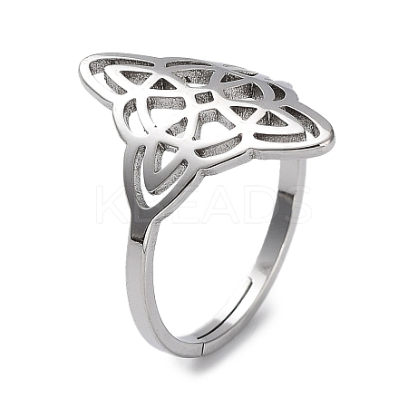 Non-Tarnish 304 Stainless Steel Adjustable Rings RJEW-B047-03P-1