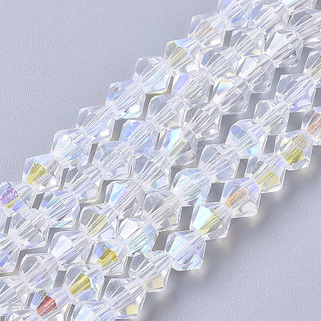 Electroplate Glass Beads Strands LS-EGLA-Q118-4mm-C17-1